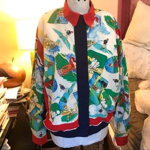 SALE! FABULOUS Oleg Cassini Novelty Golfer Jacket